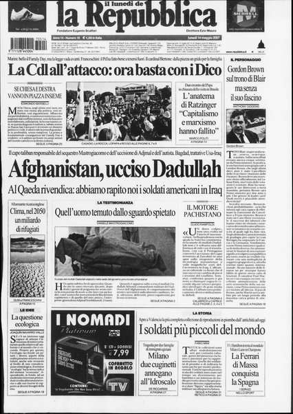 Il lunedì de La repubblica